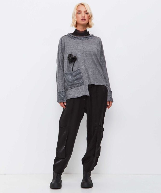 Bize Rib Knit Waist Trousers