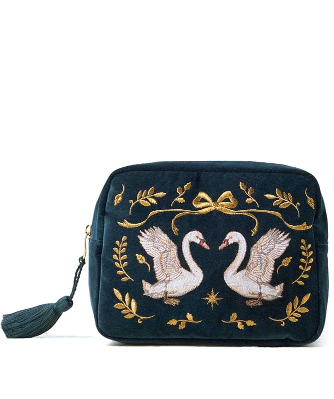 Elizabeth Scarlett Majestic Swans Wash Bag