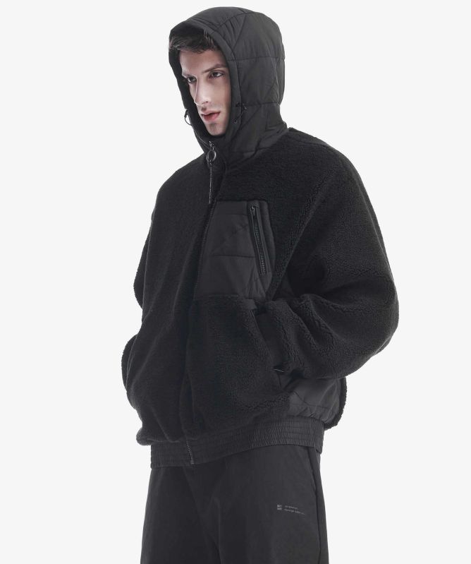 KRAKATAU PEEBLES Hooded Sherpa Jacket