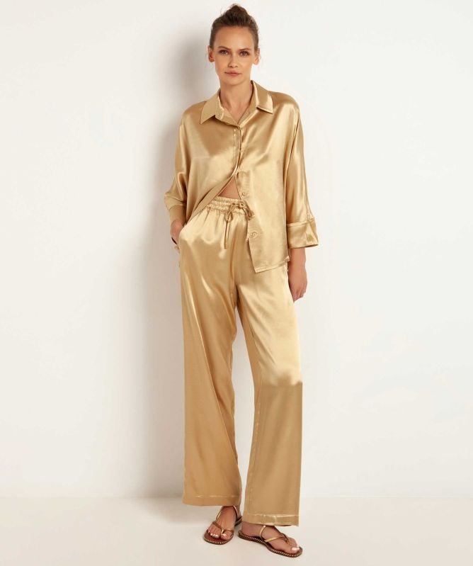 Greek Archaic Kori Satin Pants
