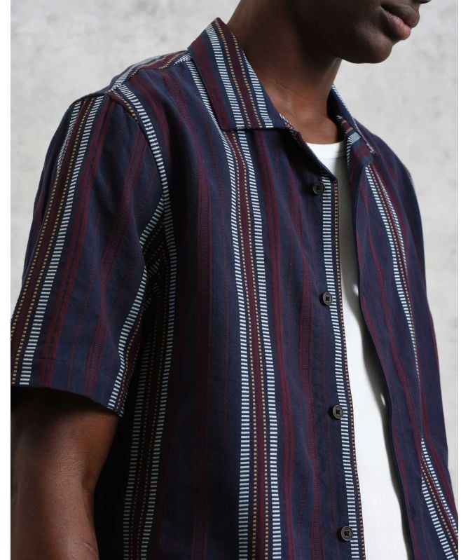 Wax London Dobby Striped Didcot Shirt