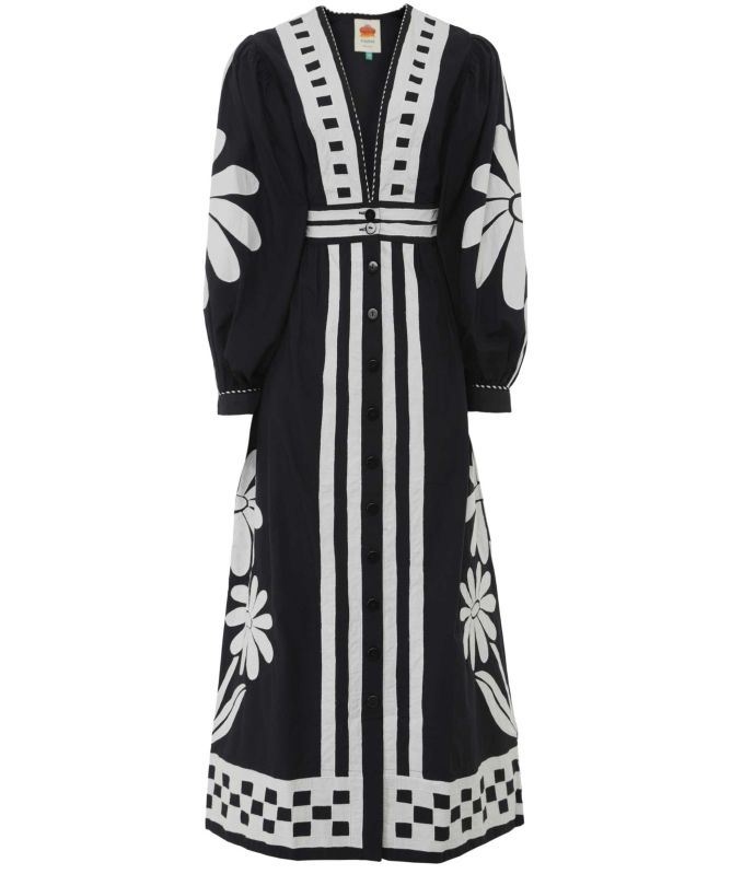 FARM Rio Nature Buttoned Maxi Dress