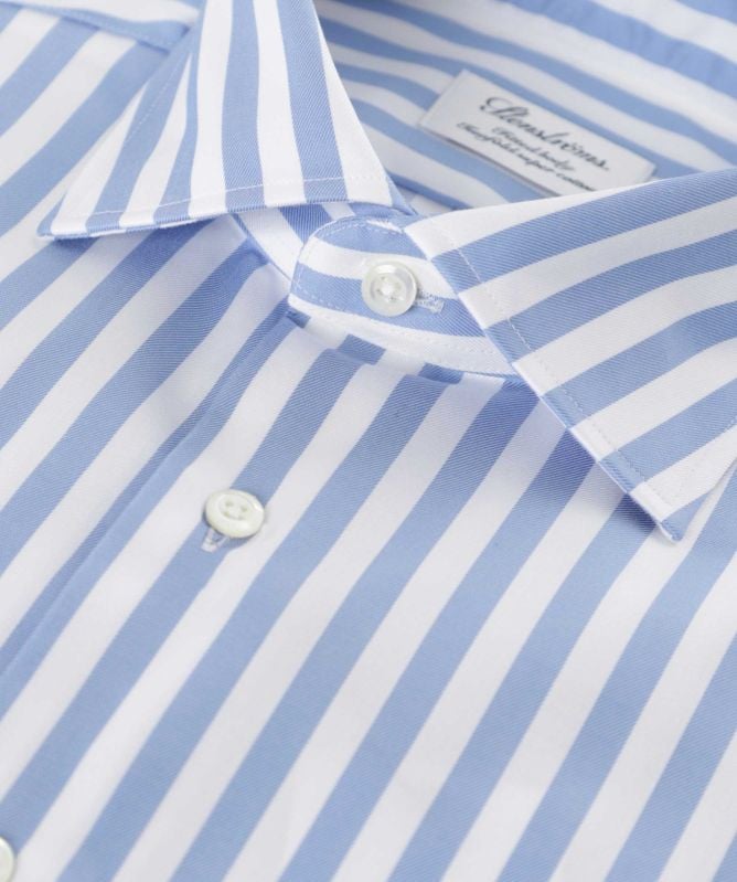 Stenstroms Fitted Body Stripe Twill Shirt