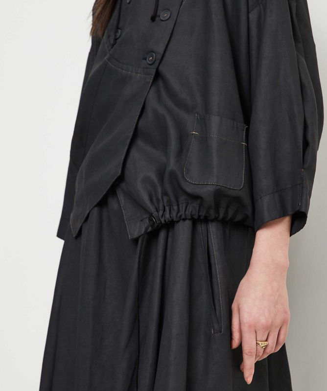 Lurdes Bergada Coating Hooded Top