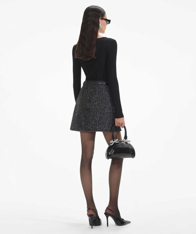 Self-Portrait Embellished Knit Top