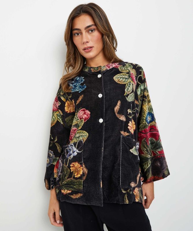 One Hundred Stars Primula Black Velvet Jacket