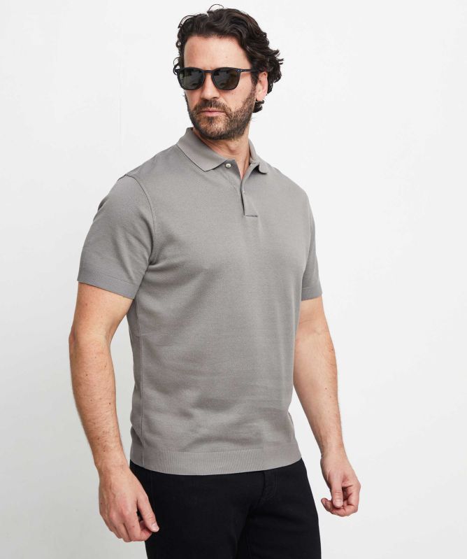 Hackett Knitted Pique Polo Shirt
