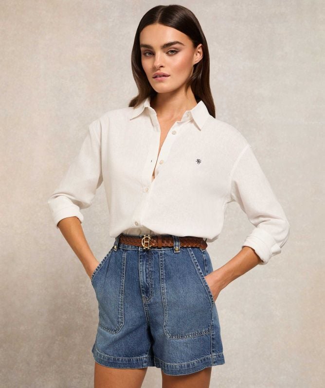 Holland Cooper Relaxed Fit Linen Shirt