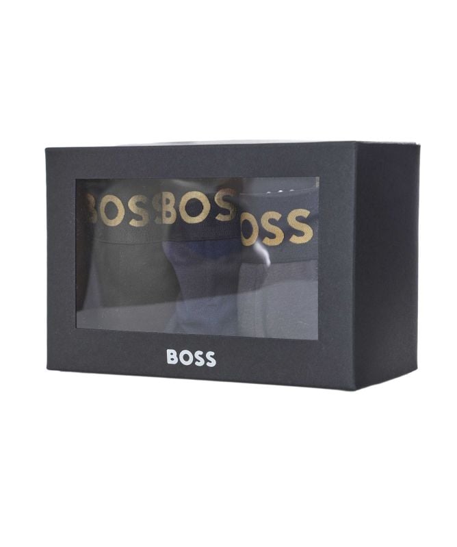 BOSS Gold Logo Stretch Trunks 3 Pack