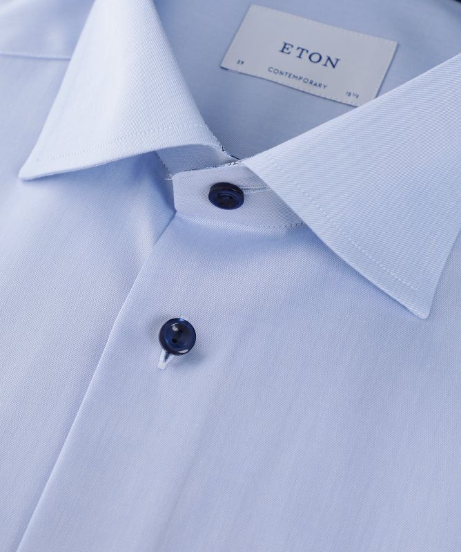 Eton Contemporary Fit Medallion Trim Shirt