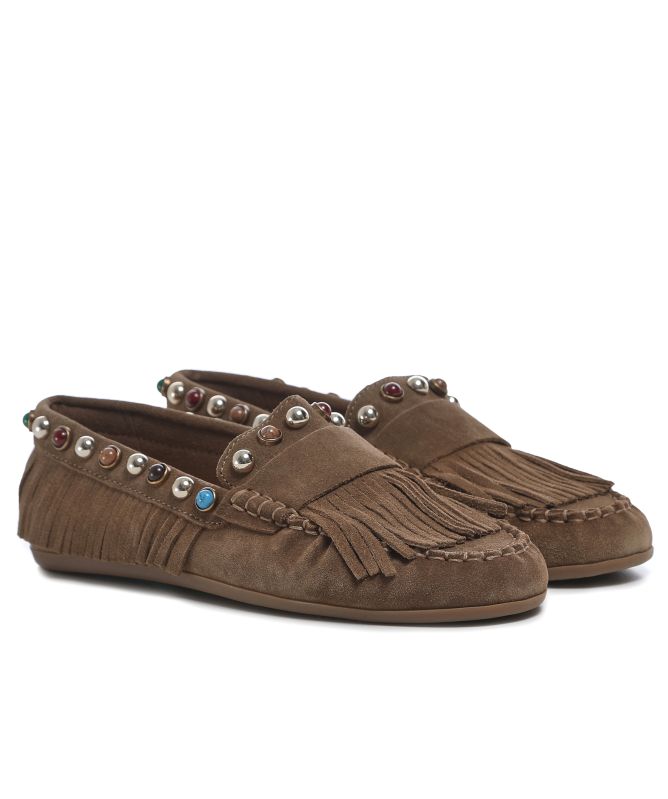 INUOVO Jewel Fringe Moccasins