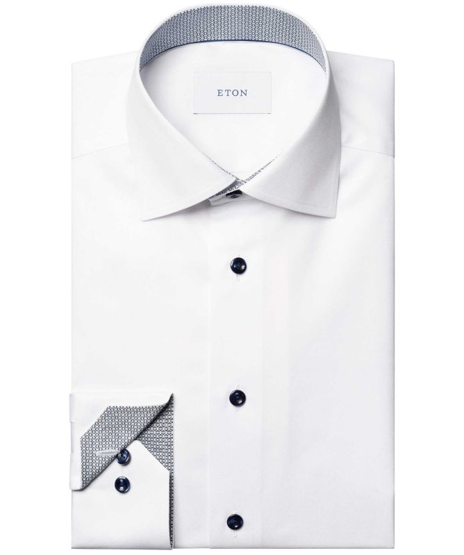 Eton Contemporary Fit Geo Twill Shirt