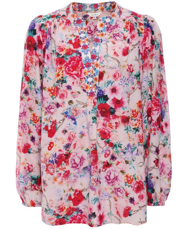 Inoa Silk V Neck Blouse