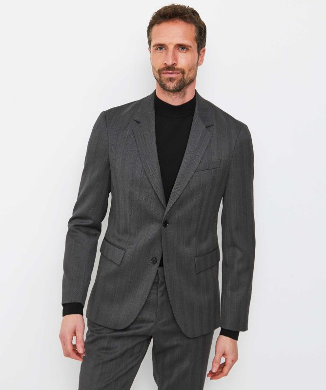 BOSS Slim Fit Herringbone H-Houston Suit