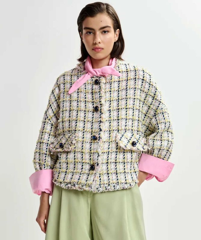 Essentiel Antwerp Jayden Oversized Bouclé Jacket