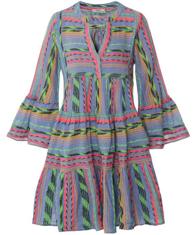 devotion twins mini dress NWT Devotion Twins Dress Button Down Mini in Jungle Striped Green Multi