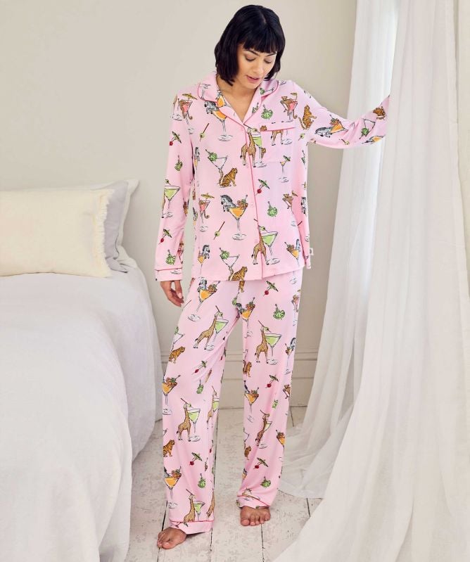 Chelsea Peers Martini Animal Long Pajamas