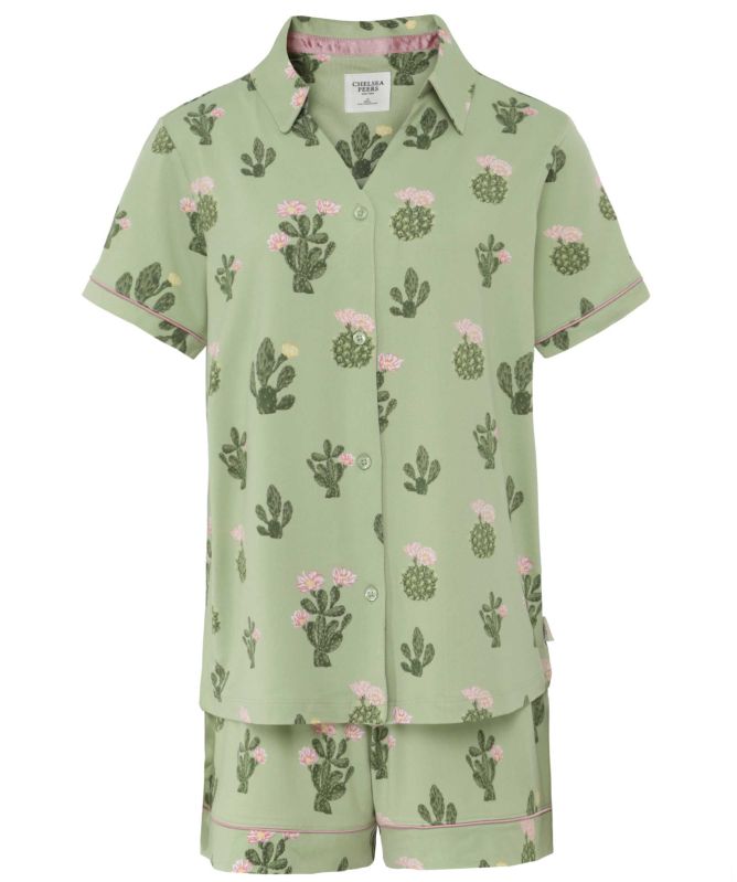 Chelsea Peers Cactus Print Short Pyjamas