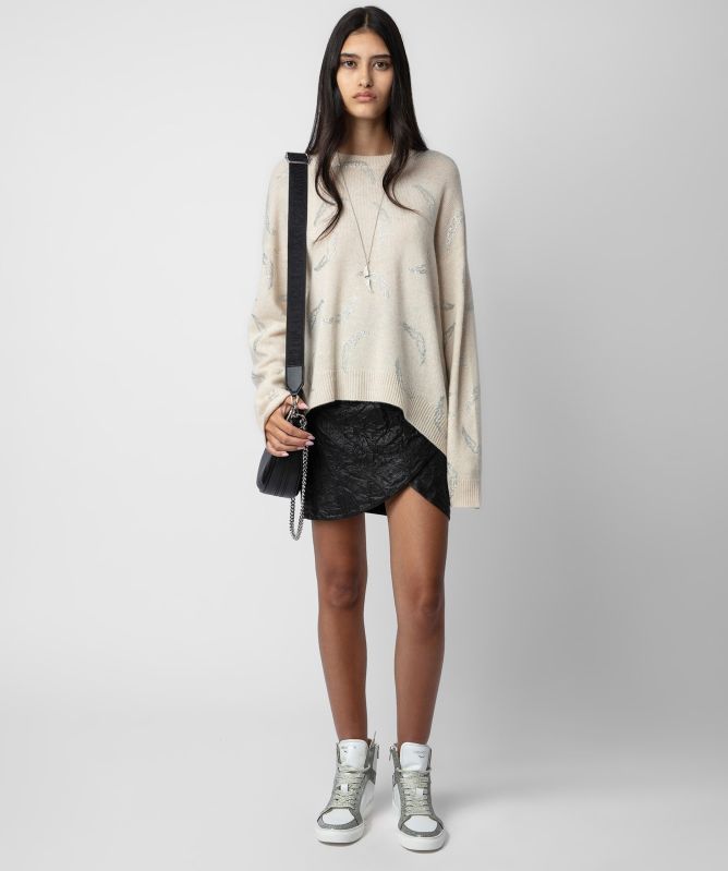 Zadig and Voltaire Markus Diamanté Wing Cashmere Jumper