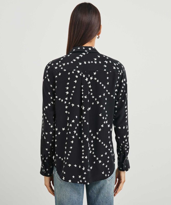Rails Kate Star Print Silk Shirt