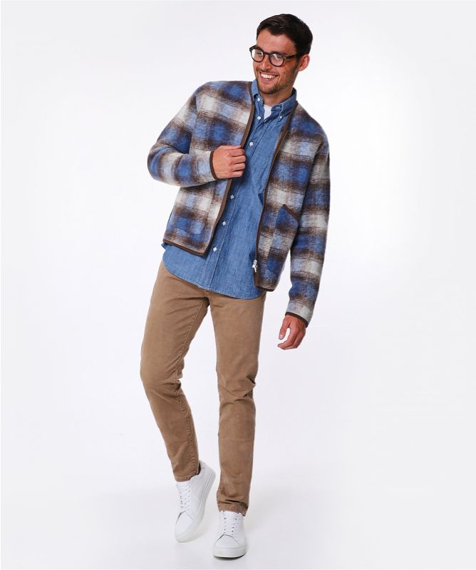 Universal Works Checked Wool Fleece