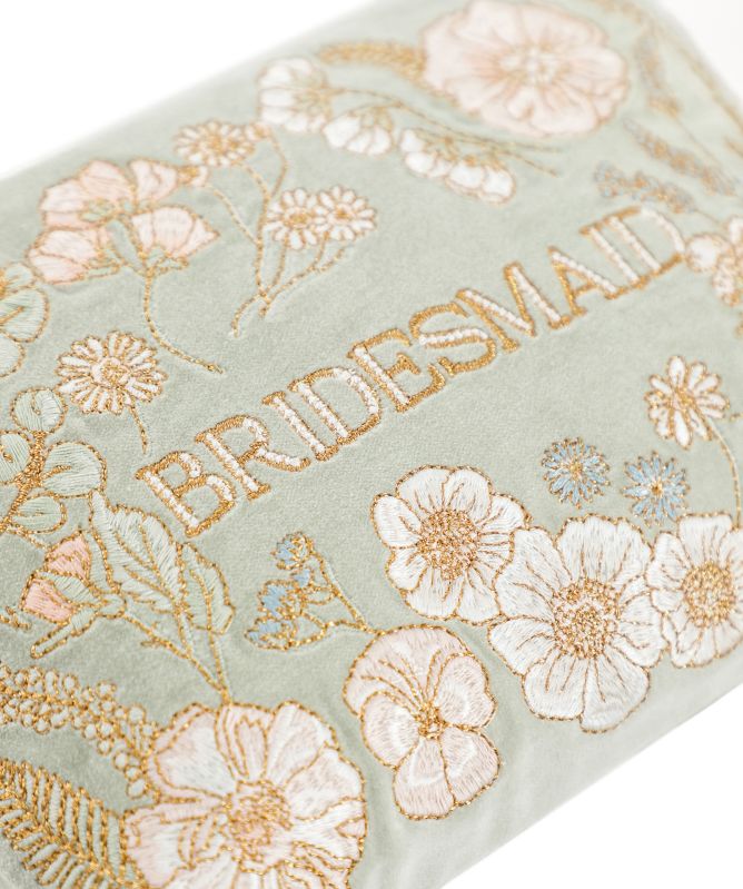 Elizabeth Scarlett Pressed Flowers Bridesmaid Mini Pouch