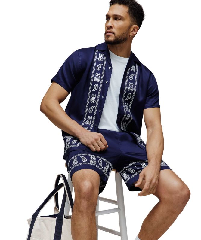 Psycho Bunny Luke Tencel Border Shirt