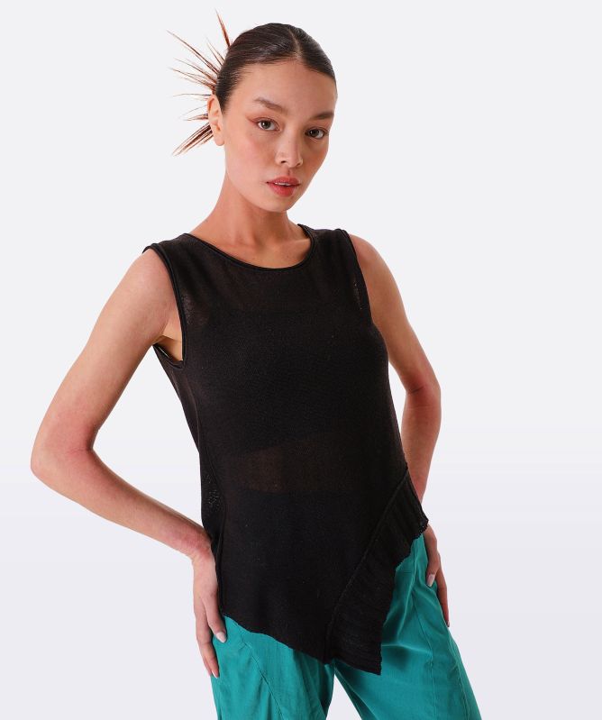 Lurdes Bergada Asymmetric Knitted Vest