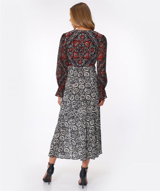 RIXO Midi Aoife Silk Dress