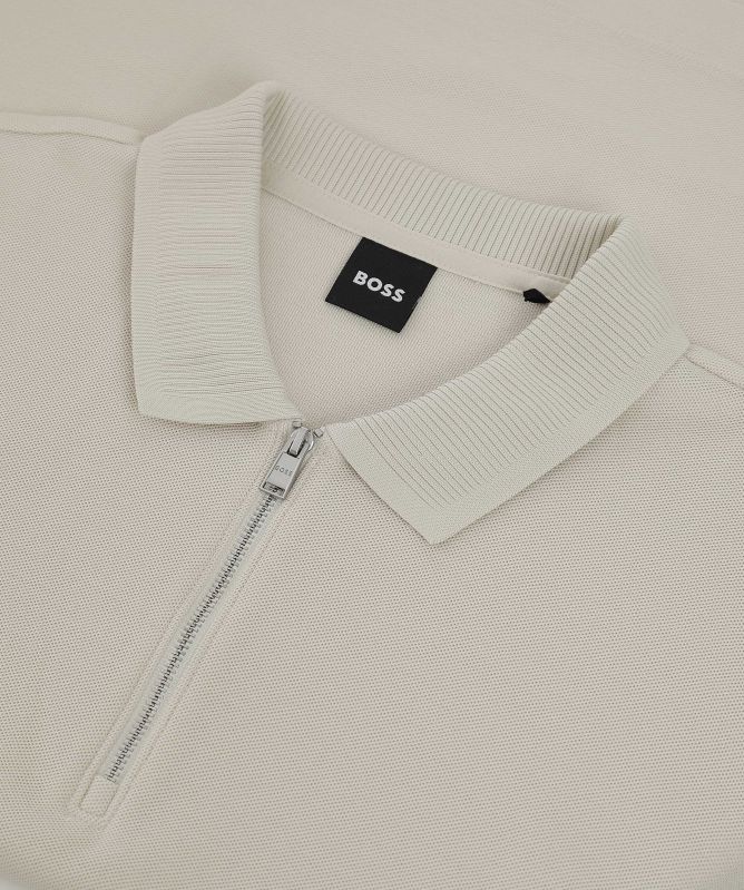 BOSS Short-Sleeve Zipper Polo Shirt