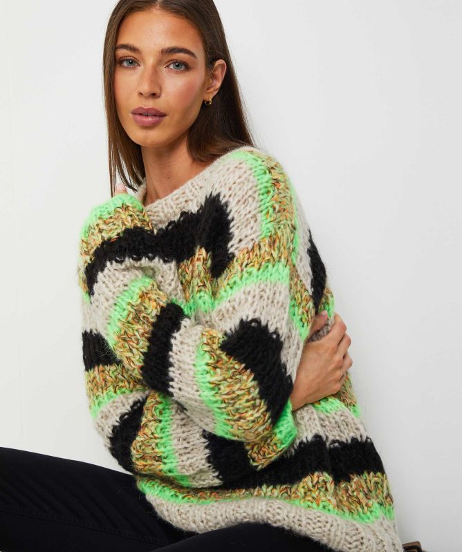 Dawn X Dare Savannah Striped Mohair Jumper