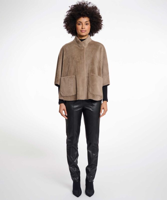 Rino and Pelle Dewi Faux Fur Cape