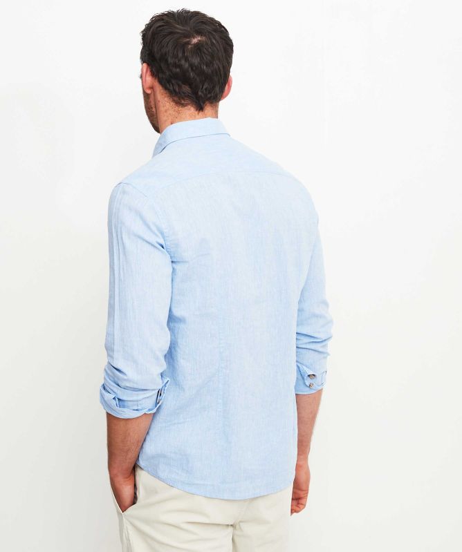 Seinse Cotton Linen Pocket Shirt