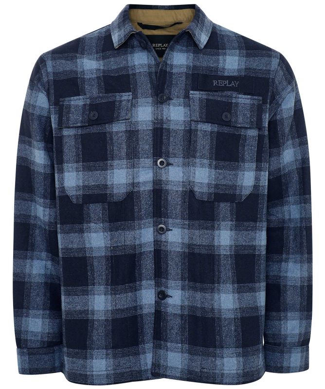 Replay Melton Wool Check Jacket