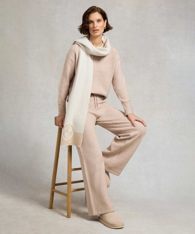 Holland Cooper Nina Knitted Wide Leg Pant