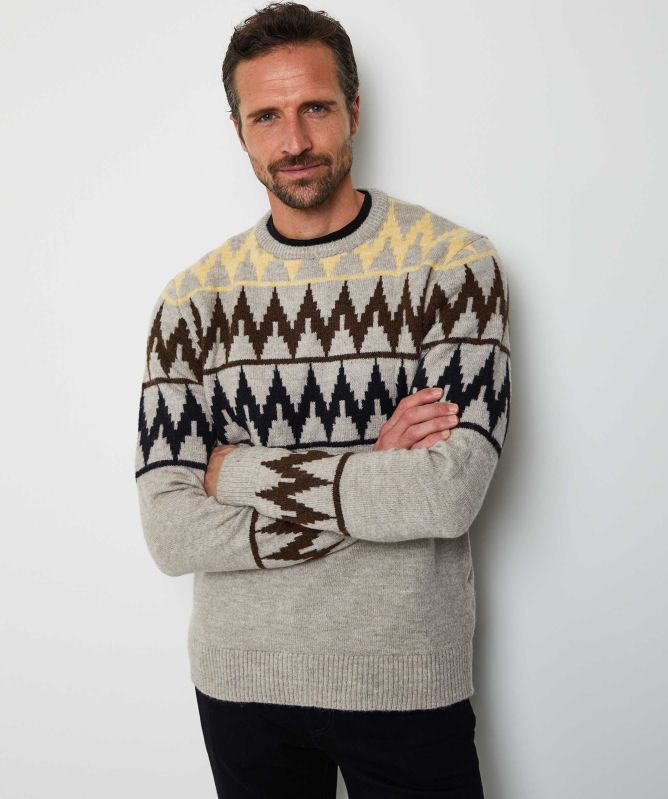 Seinse Crew Neck Jacquard Jumper