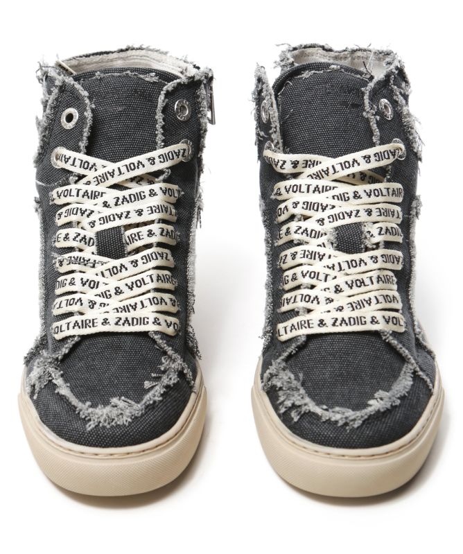 Zadig and Voltaire Canvas High Flash Trainers | Jules B