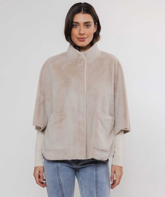 Rino and Pelle Dewi Faux Fur Cape