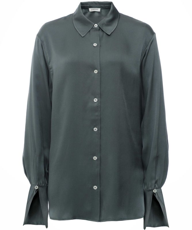 Anine Bing Monica Silk Shirt