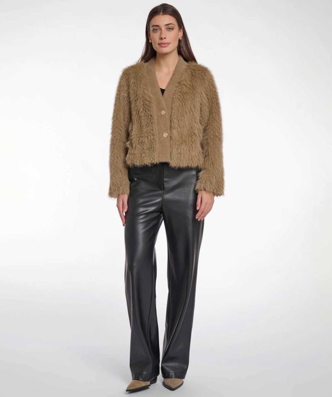 Rino and Pelle Chaimae Faux Fur Cardigan