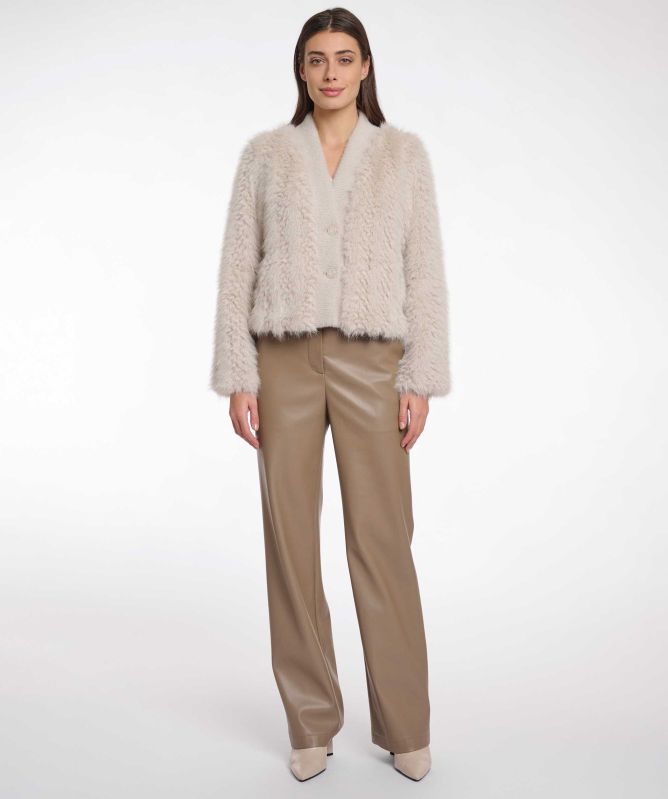 Rino and Pelle Chaimae Faux Fur Cardigan