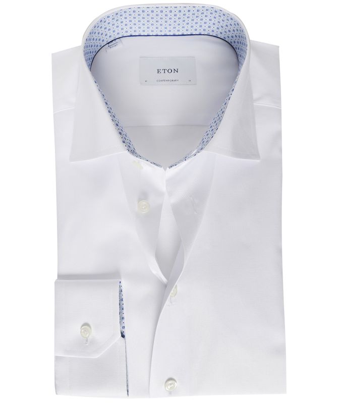 Eton Contemporary Fit Geo Trim Shirt