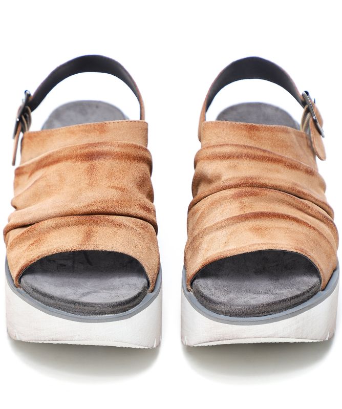 Lofina Suede Slingback Platform Sandals