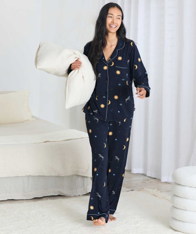 Chelsea Peers Celestial Zebra Long Pyjamas