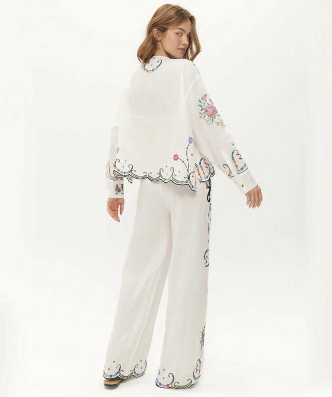 Me369 Helena Embroidered Shirt
