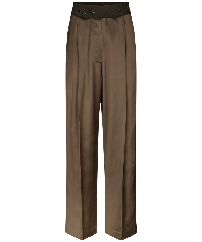 Stine Goya Ciara Wide-Leg Satin Trousers