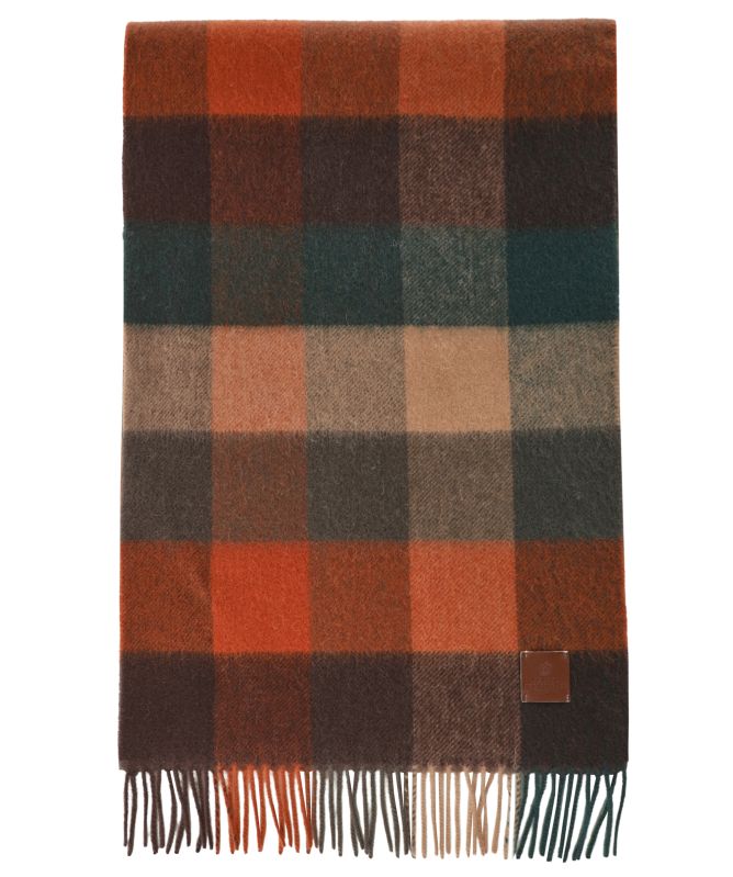 Amanda Christensen Wool Block Check Scarf