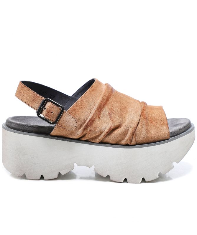 Lofina Suede Slingback Platform Sandals