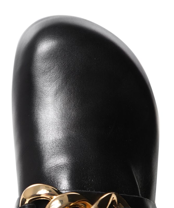 ALOHAS Fireplace Chain Leather Clogs