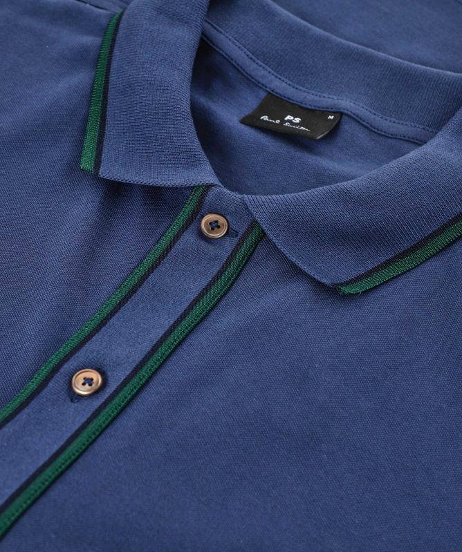 Paul Smith Tipped Button-Front Polo Shirt